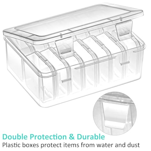 HASTHIP® 15 Pcs Transparent Jewelry Organizer Box Set Plastic Storage Cases for Earrings Ear Studs Rings Necklace Multi Purpose Small Storage Case for DIY Crafting Beading Diamond Painting X3 HASTHIP® 15 Pcs Transparent Jewelry Organizer Box Set Plastic Storage Cases for Earrings Ear Studs Rings Necklace Multi Purpose Small Storage Case for DIY Crafting Beading Diamond Painting X3